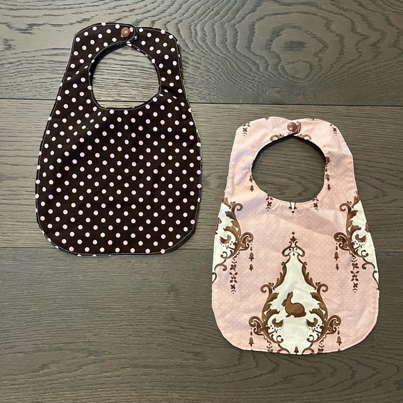Reversible baby girl bibs brand new with tags retail $65 - Picture 1 of 2